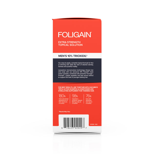 FOLIGAIN Triple Action Complete Formula For Thinning Hair For Men 10% Trioxidil - FOLIGAIN