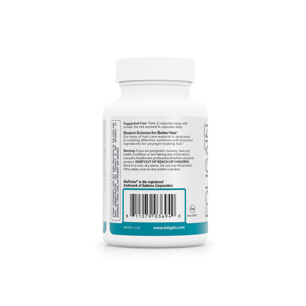 FOLIGAIN TOTAL CARE Supplement for Thinning Hair, Skin & Nails 60 Vegetarian Capsules - FOLIGAIN